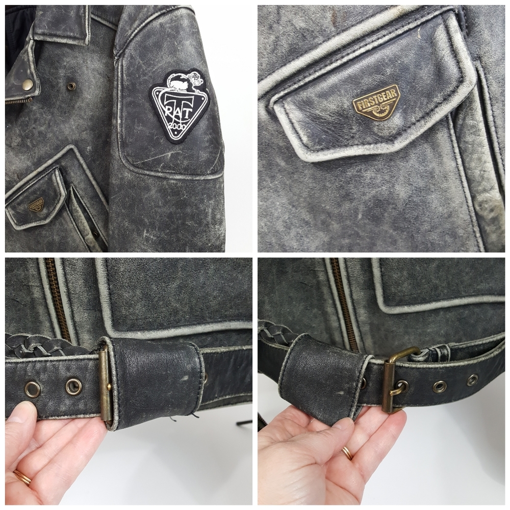 Hein Gericke First Gear Motorcycle Leather Jacket - Picture 7 of 8